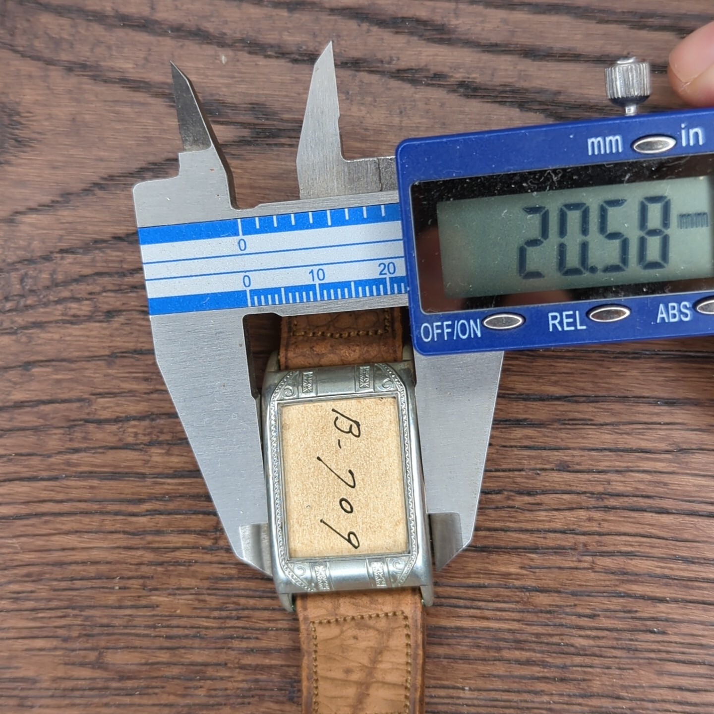 Illinois Watch Case Co Curved NOS Tank Watch Case 20.6mm x 30mm (T223)