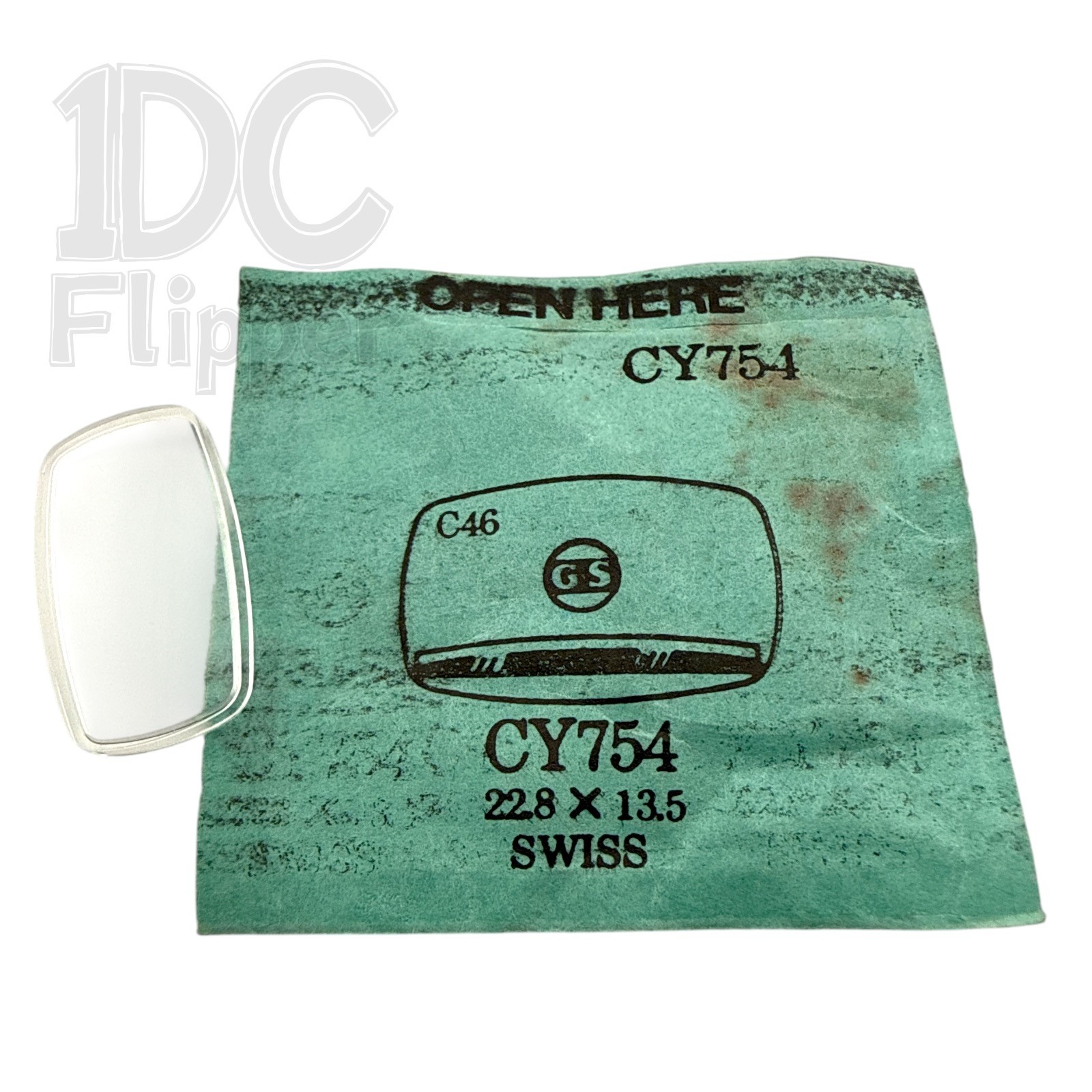 Swiss Watch Crystal G-S CY754 22.8 x 13.5mm Rectangle Cushion Shape Ladies Read!