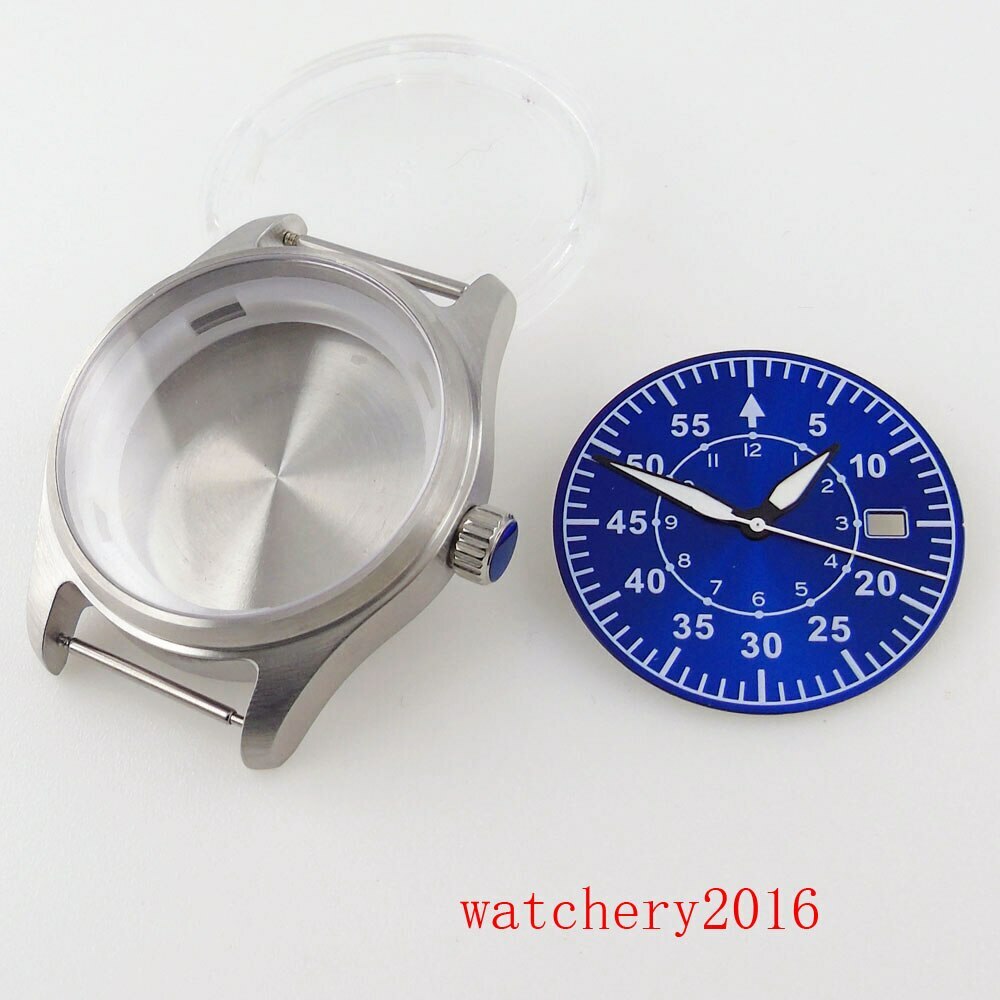 39mm Sapphire Glass Watch Case Dial Hands Fit NH35 Steel or CUSN8 Solid Bronze