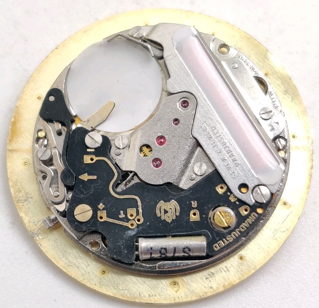 Vintage PUW Cal. 240N-243N Swiss quartz watch movement Works