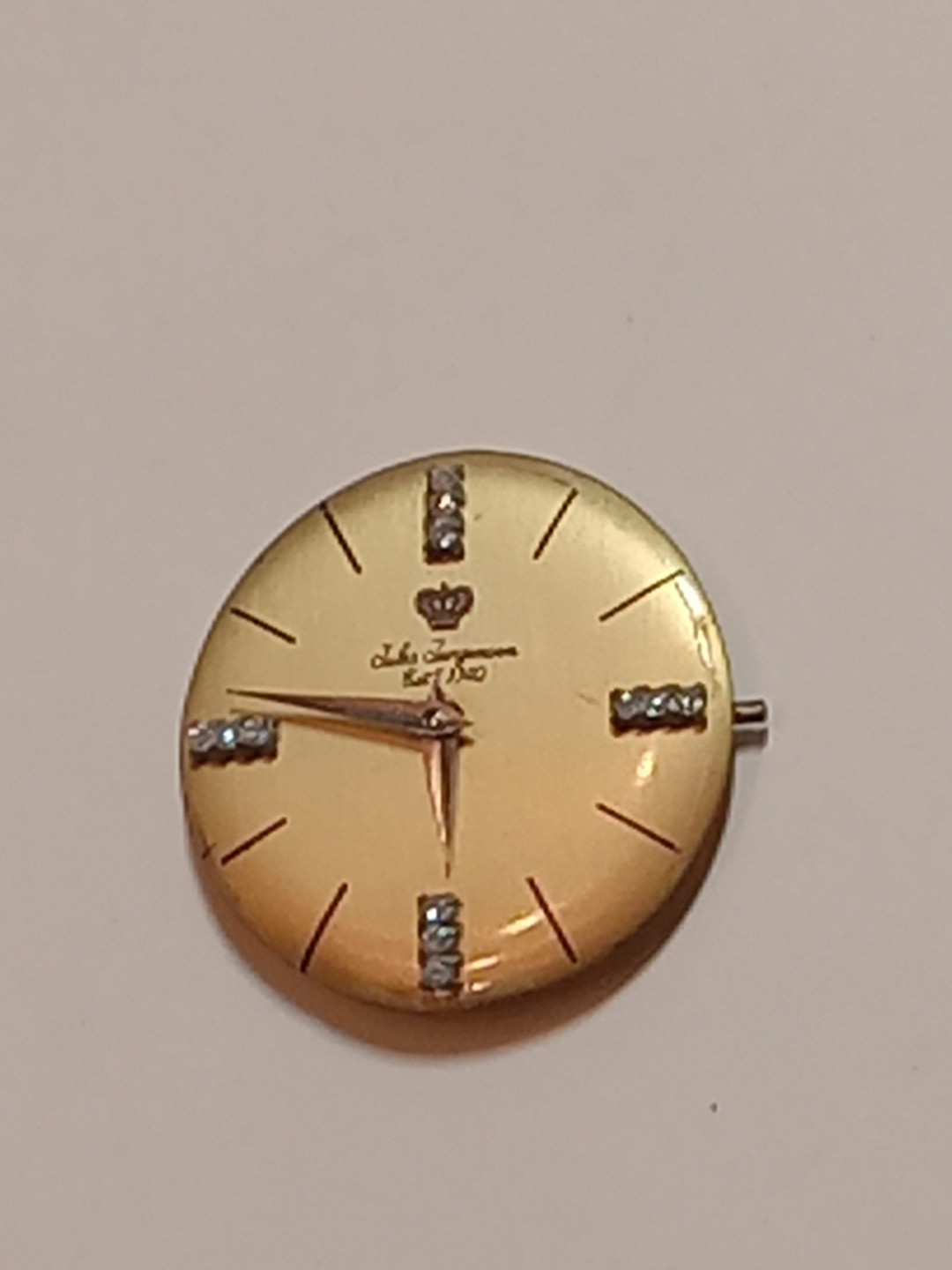 jules jurgensen watch Movement With 12 Diamonds Real White Natyral 17 Jevels…