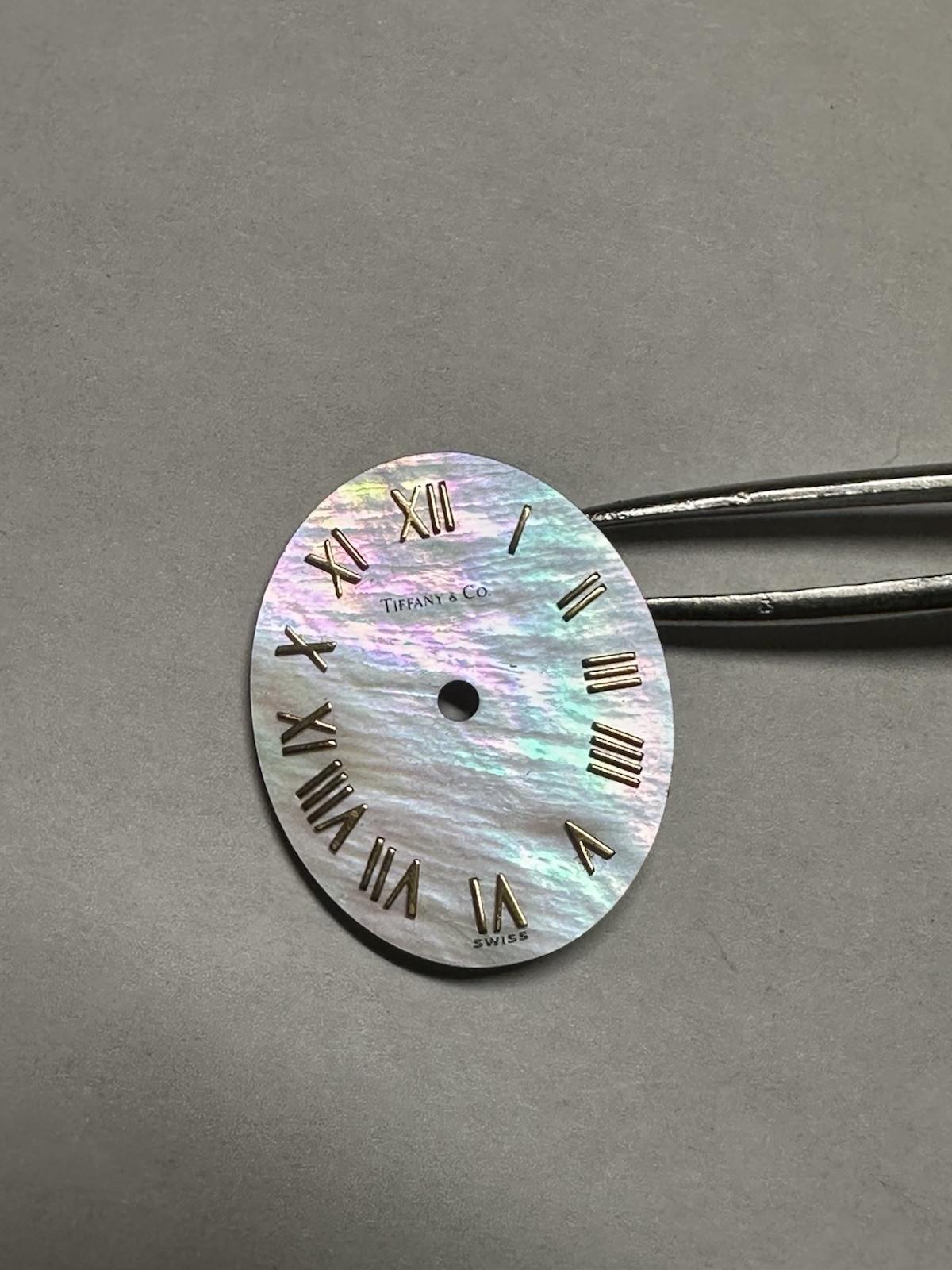 Tiffany & Co 19mm Mother Of Pearl Watch Dial w/ Gold Roman Markers