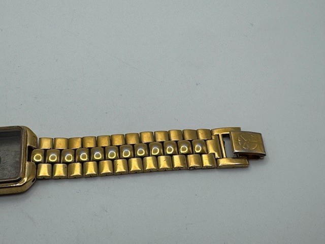 Vintage Mathey Tissot Gold Tone Watch Case and Band ONLY NO Movement
