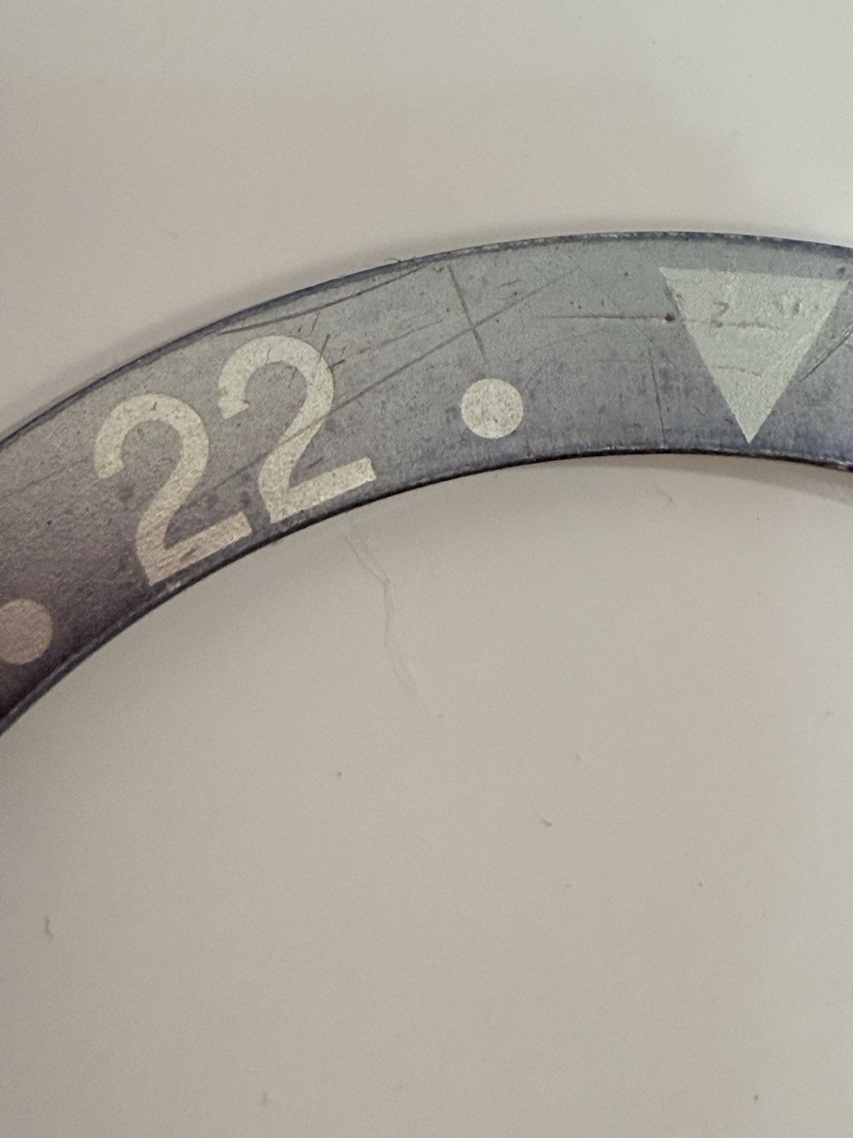 Genuine Vintage Rolex GMT 1675 Faded Ghost Pepsi Bezel Insert Fat Font Red Back