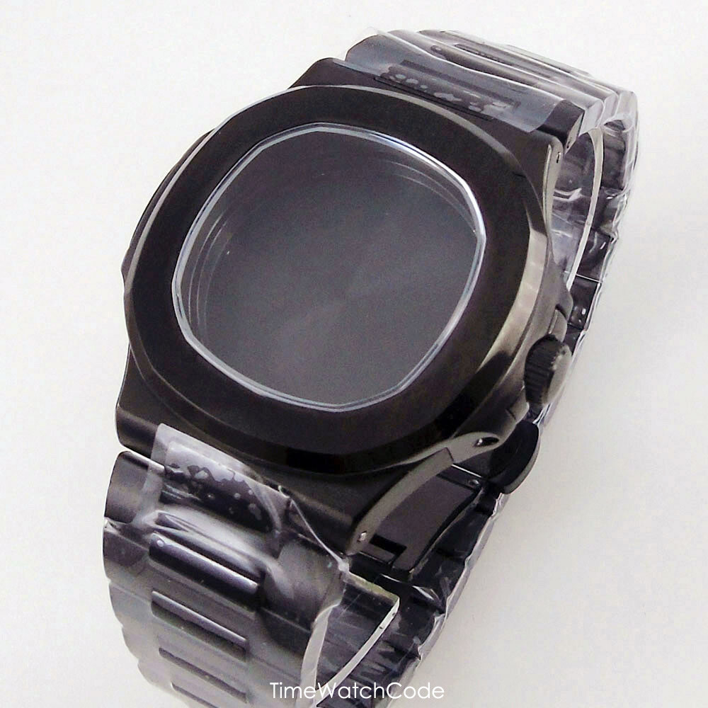 NH35A Watch Case Black PVD for NH36 NH70 10BAR Waterproof 40mm Sapphire Crystal