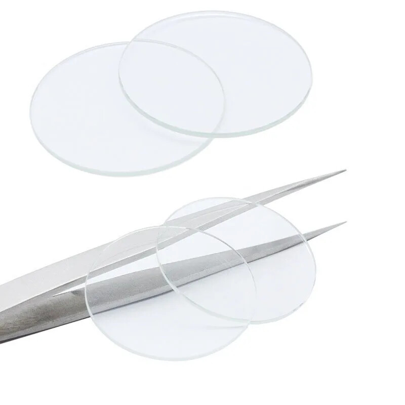 2PCS 1.5mm Round Flat Mineral Glass Watch Crystal 18mm-40mm Watch Repairt Parts