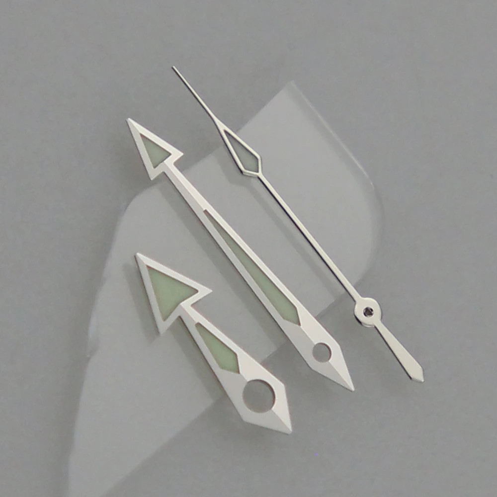 Watch Hands Arrows Style Super C3 Green Luminous For NH34 NH35 NH36 SKX007 Movt