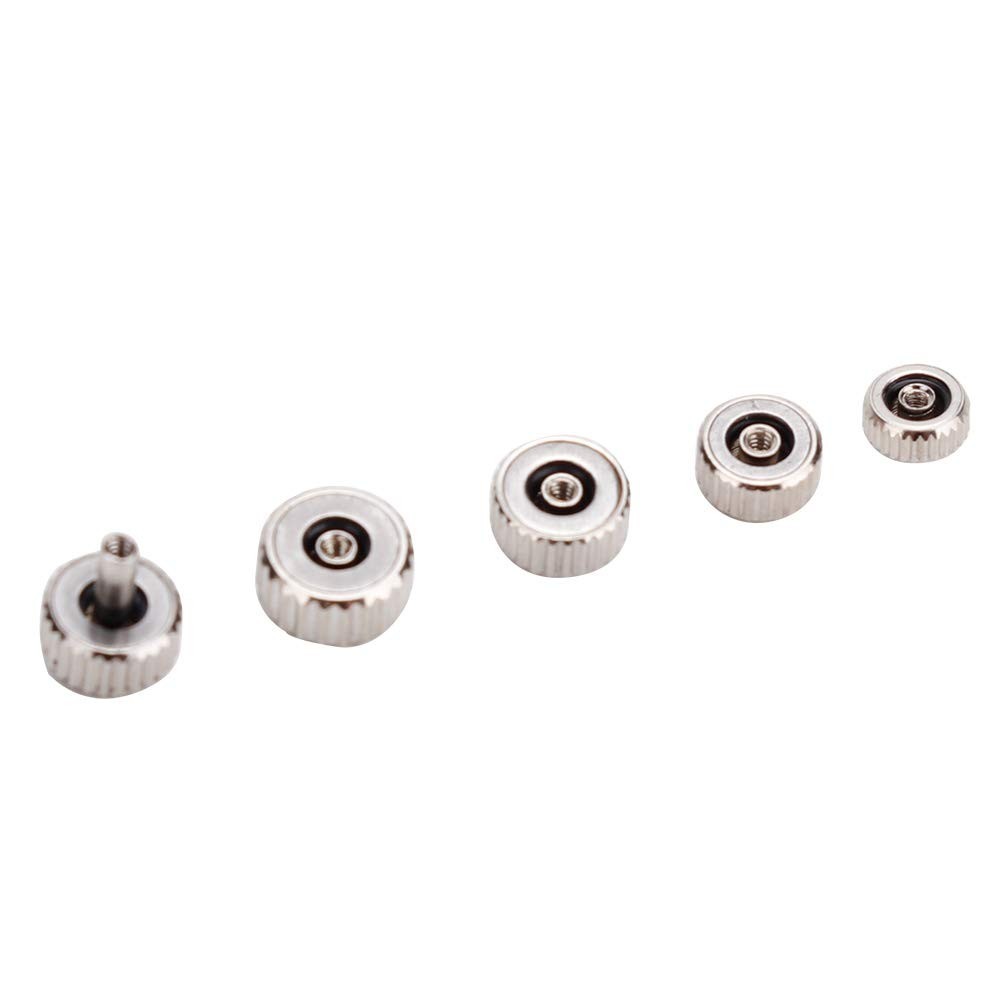 Stainless Steel Watch Crown & Stem Set – Assorted Repair Tool Kit with Storage B