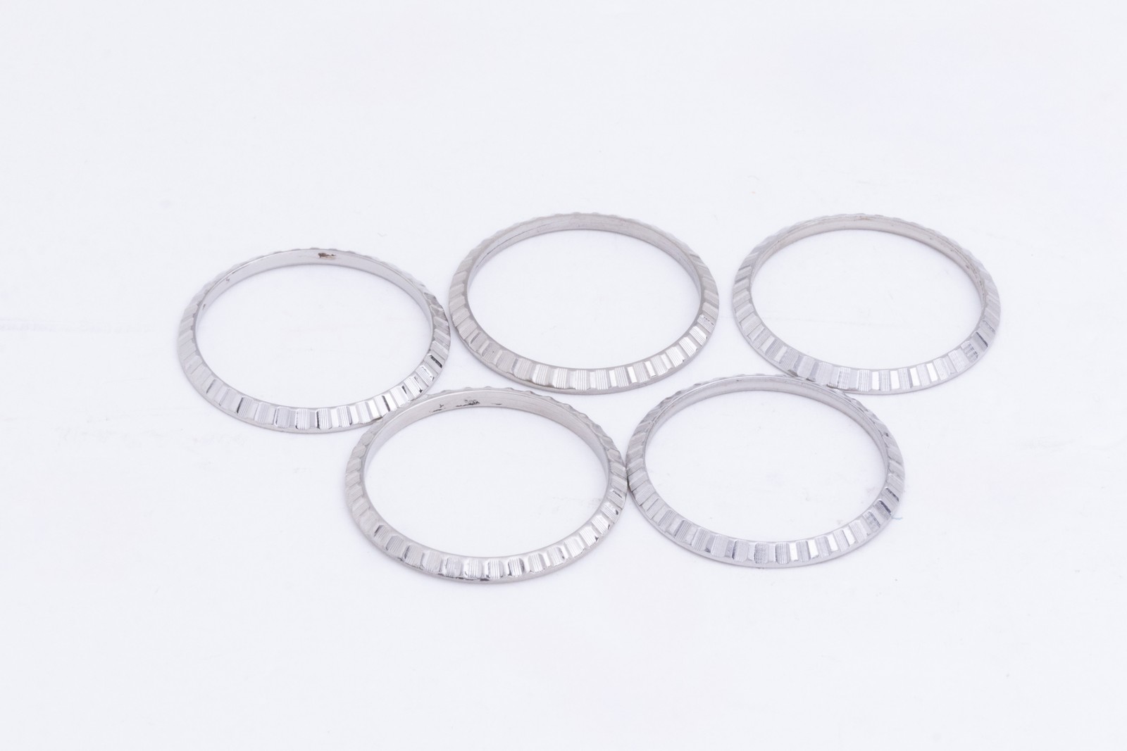 Rolex Ladies Stainless Steel Engine Turned Bezels (5) for model 69240 FCD26736