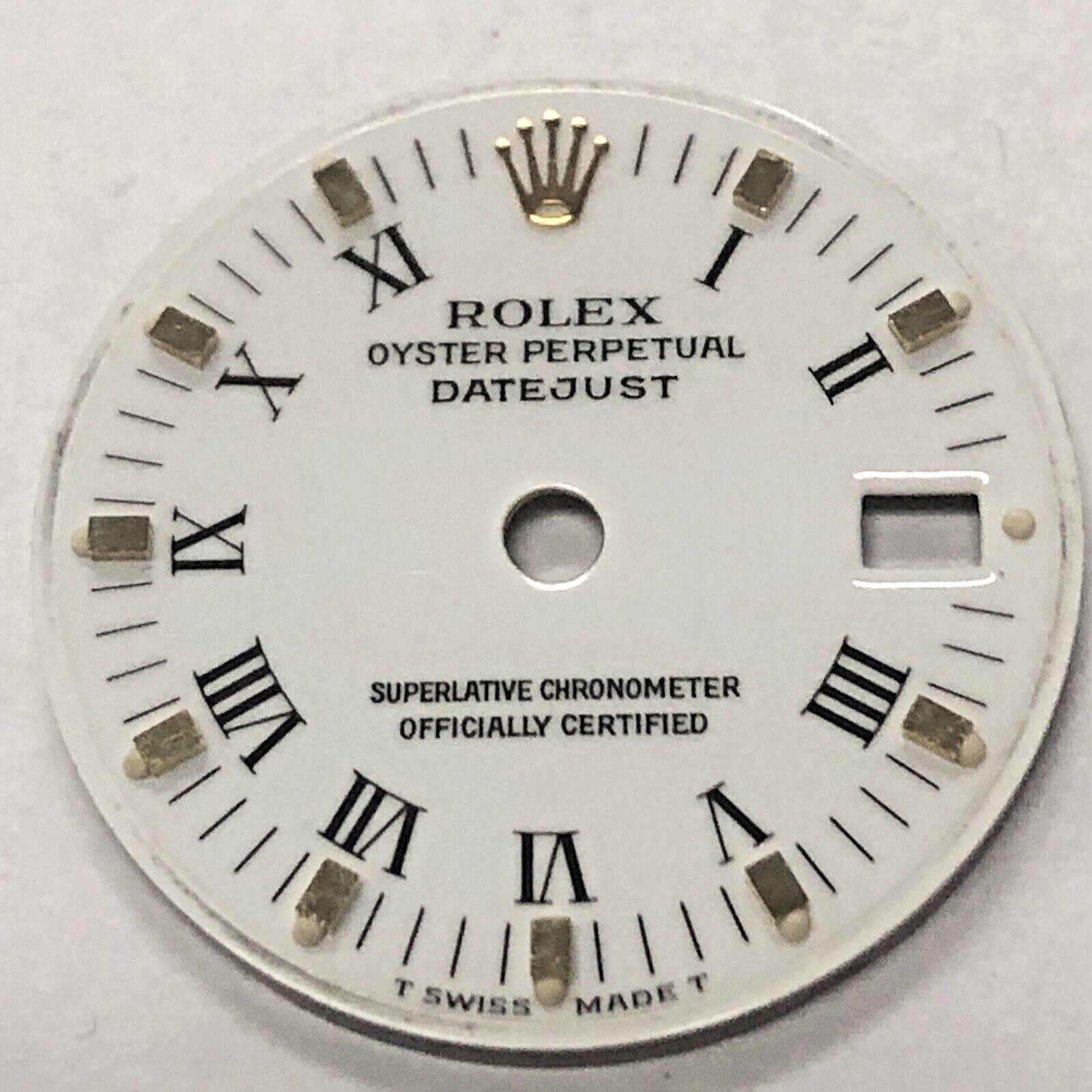 Original Rolex Dial For Ladies Rolex (Date-Just) 26mm Case White Dial