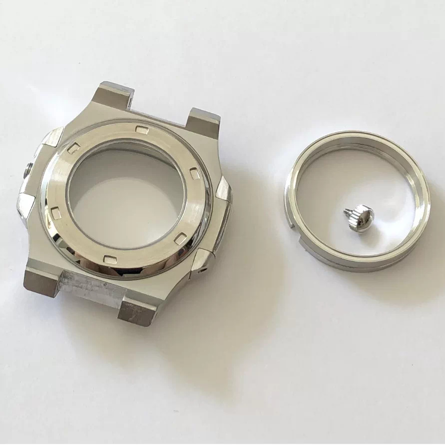 41mm Nautilus Watch Case Sapphire Crystal Fit ETA2824 Automatic Movement