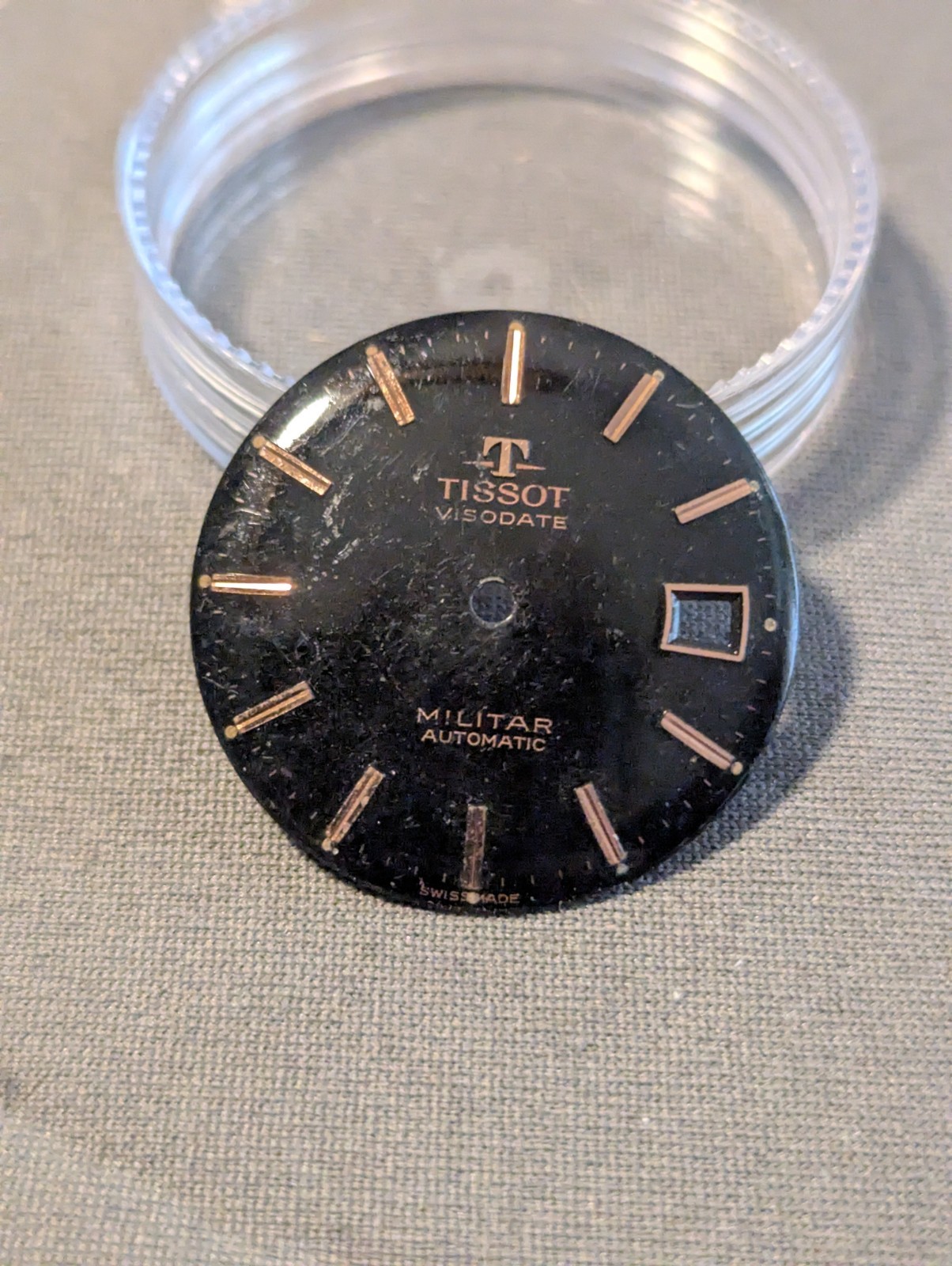 Tissot Visodate Seastar Militar watch parts – Dials. lot of 3 plus extra