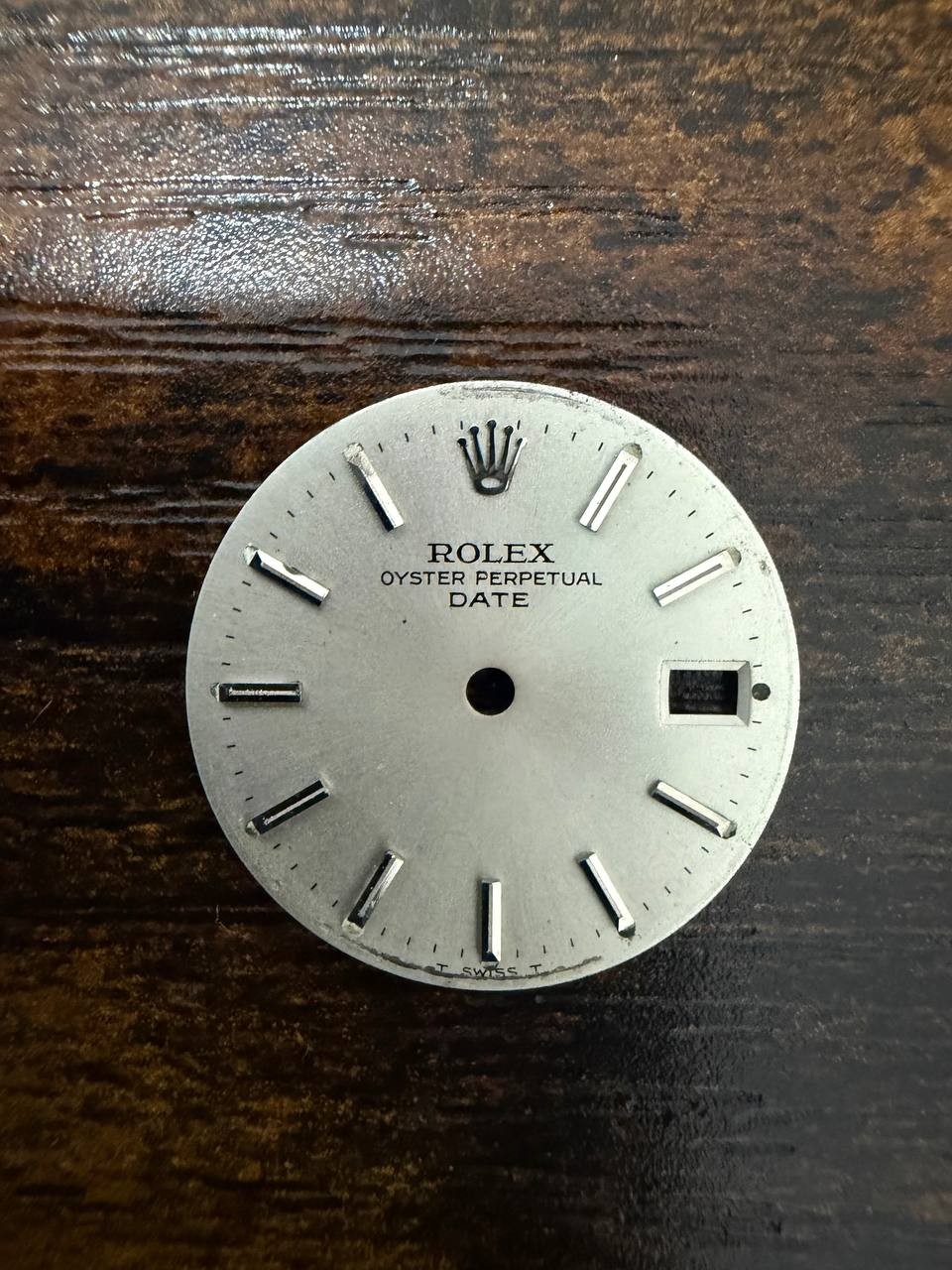 ROLEX LADIES OYSTER PERPETUAL DATE 6517 6516 6519 SILVER STICK DIAL USED COND E