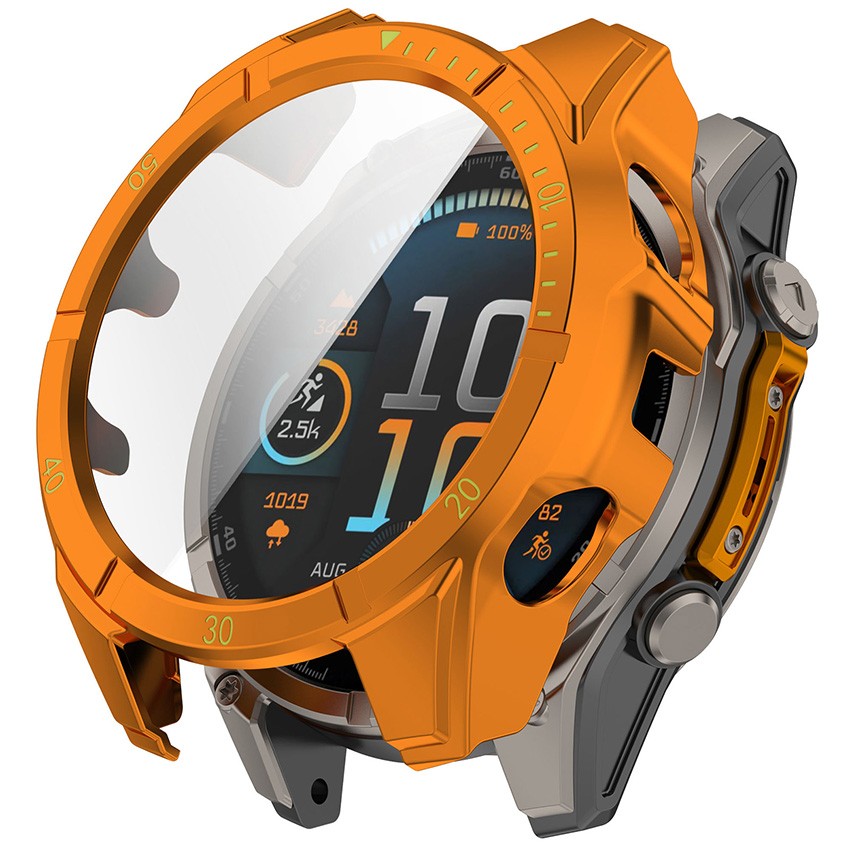 Watch Case Cover Tempered Screen Protector For Garmin Fenix 8 Solar Smart Watch