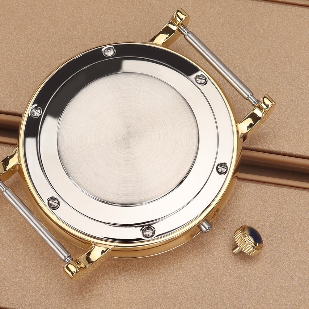 Women’s High-end 40mm Golden Watch Case Steel 10ATM For ETA 2824 PT5000 Movement