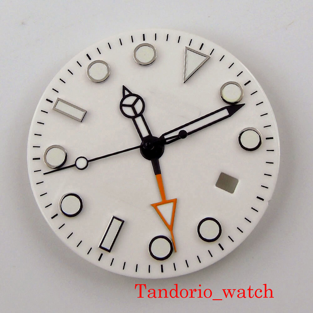 Sterile Watch Dial Hands Fit GMT mingzhu 3804 Automatic Movement Luminous Marks