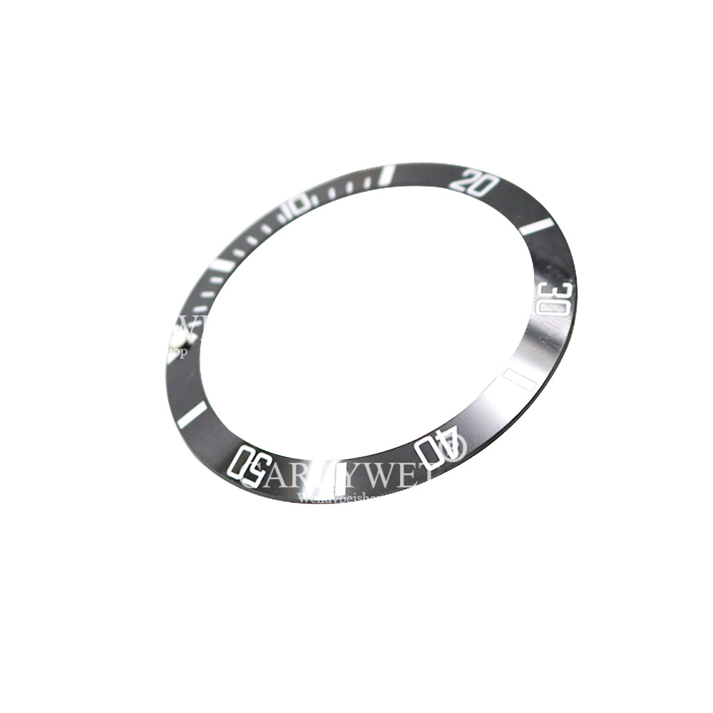 Black/White Ceramic Bezel 38mm Insert For Rolex Submariner GMT 40mm 116610 LN