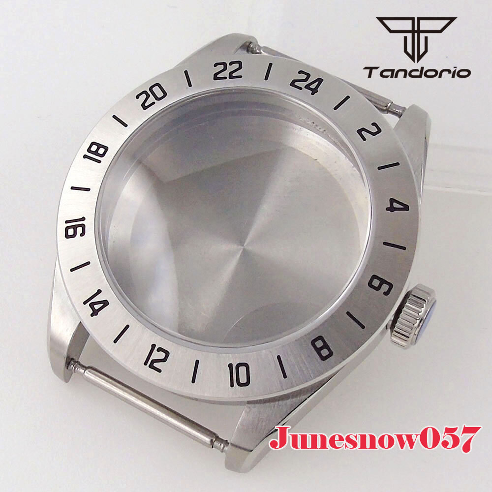 Domed Sapphire Glass For NH35A NH36A ETA2824 316L Steel 39mm Watch Case Brushed