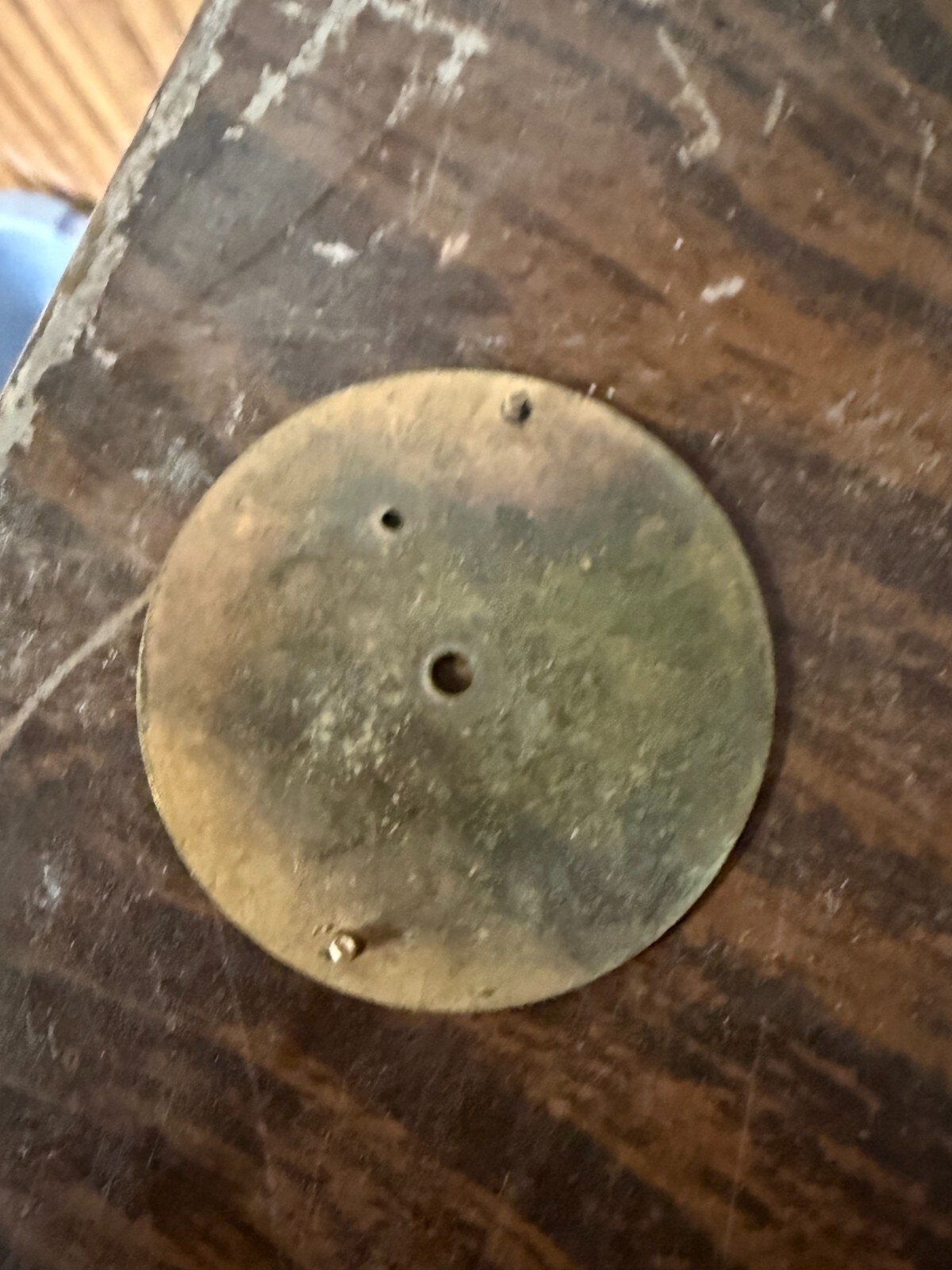 Vintage 1920’s Locust Pocket Watch Dial Gold w/ subdial Inlay Black markers 40mm