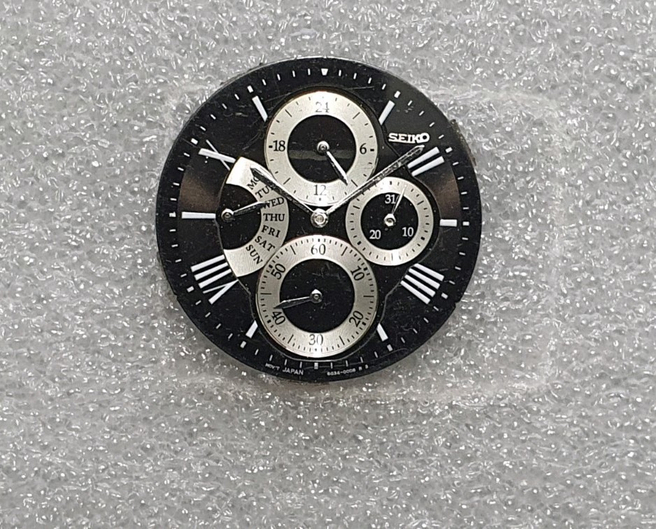 Seiko Chronograph 7T92-0RP8 Watch Dial Part Genuine Seiko Dial Part