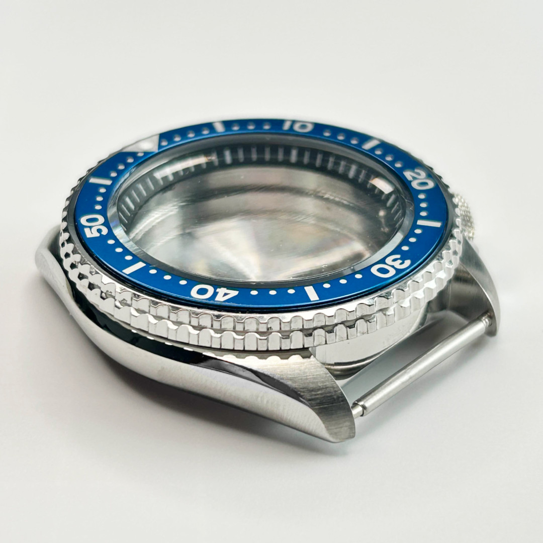 42mm Sapphire Glass Watch Case 3.8 Crown Fit NH35A NH36A Mod SKX007 Blue Insert