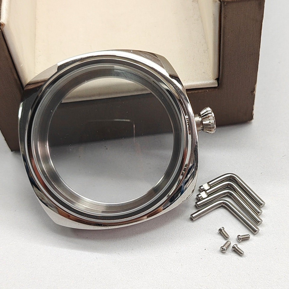 45MM Carved Stainless Steel Watch Case for ETA6497/6498 S3600 917 Movement