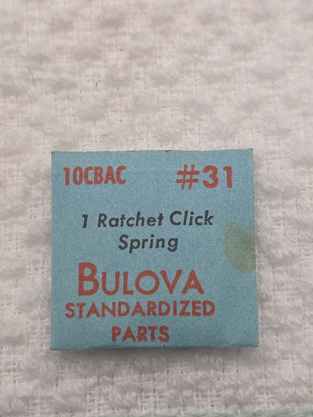 Bulova 1 Ratchet Click Spring 10CBAC #31 NOS