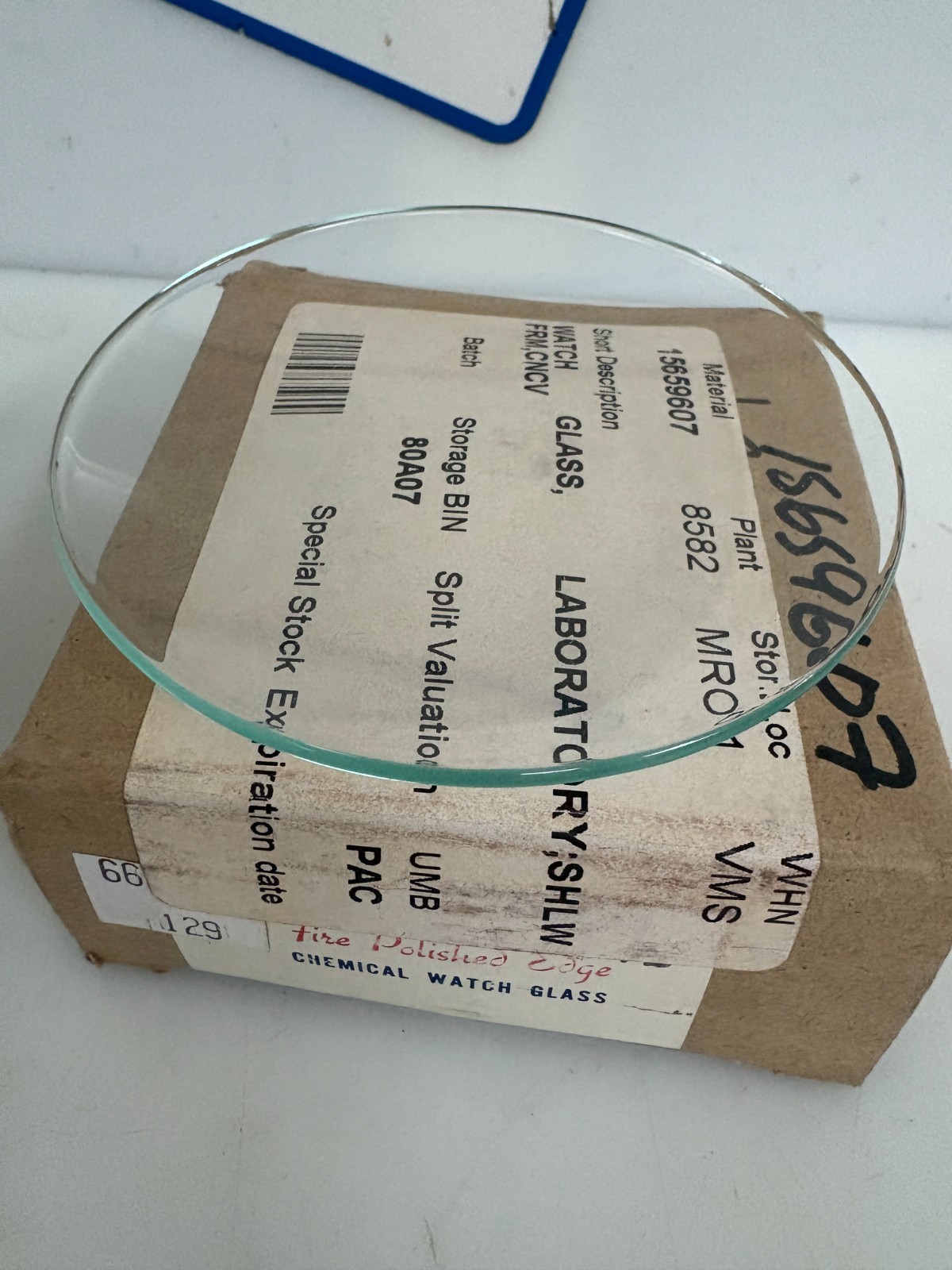 FIRE POLISHED EDGE 3 1/2 CHEMICAL WATCH GLASS BOX OF 12