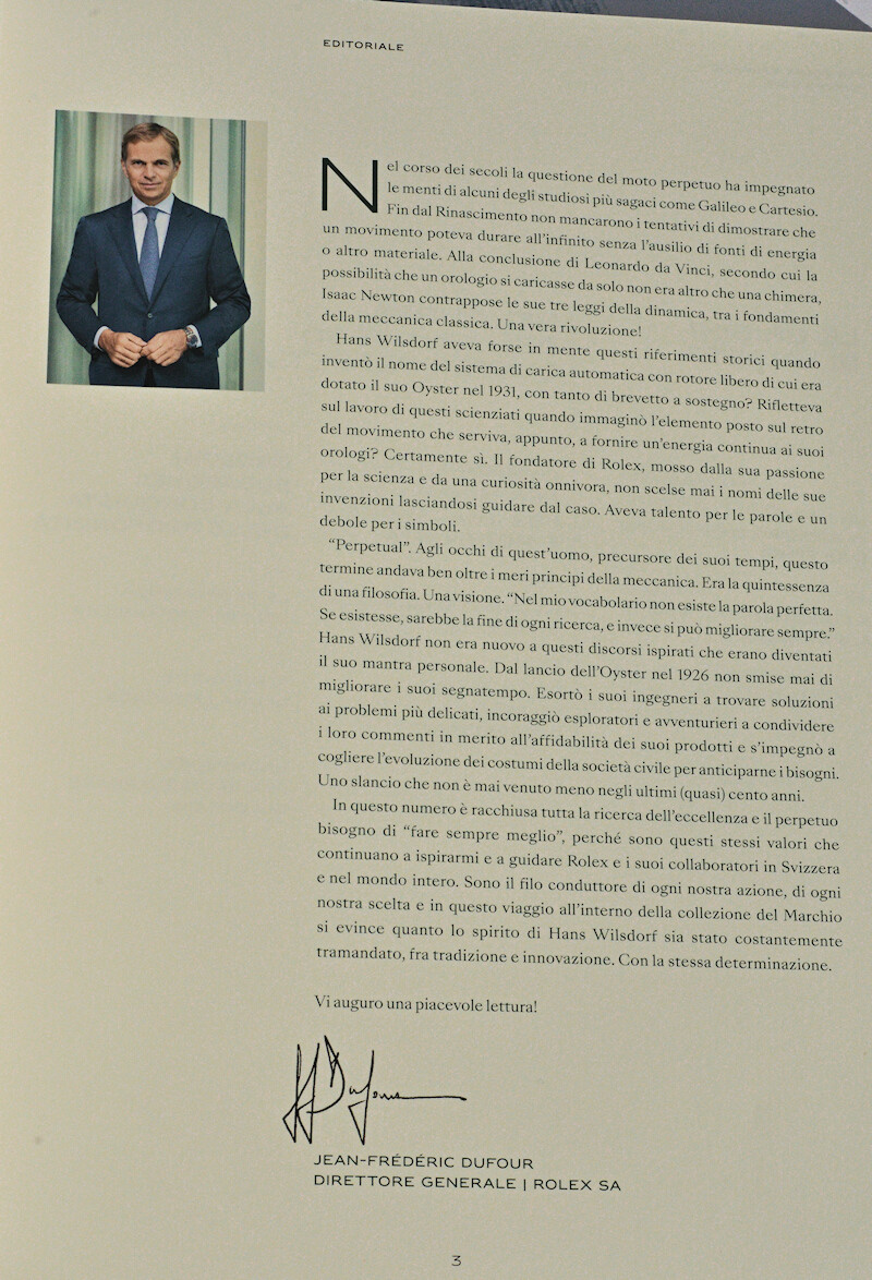 Rolex Magazine Number Nine 9 in Italian on Oyster Perpetual and Milgauss