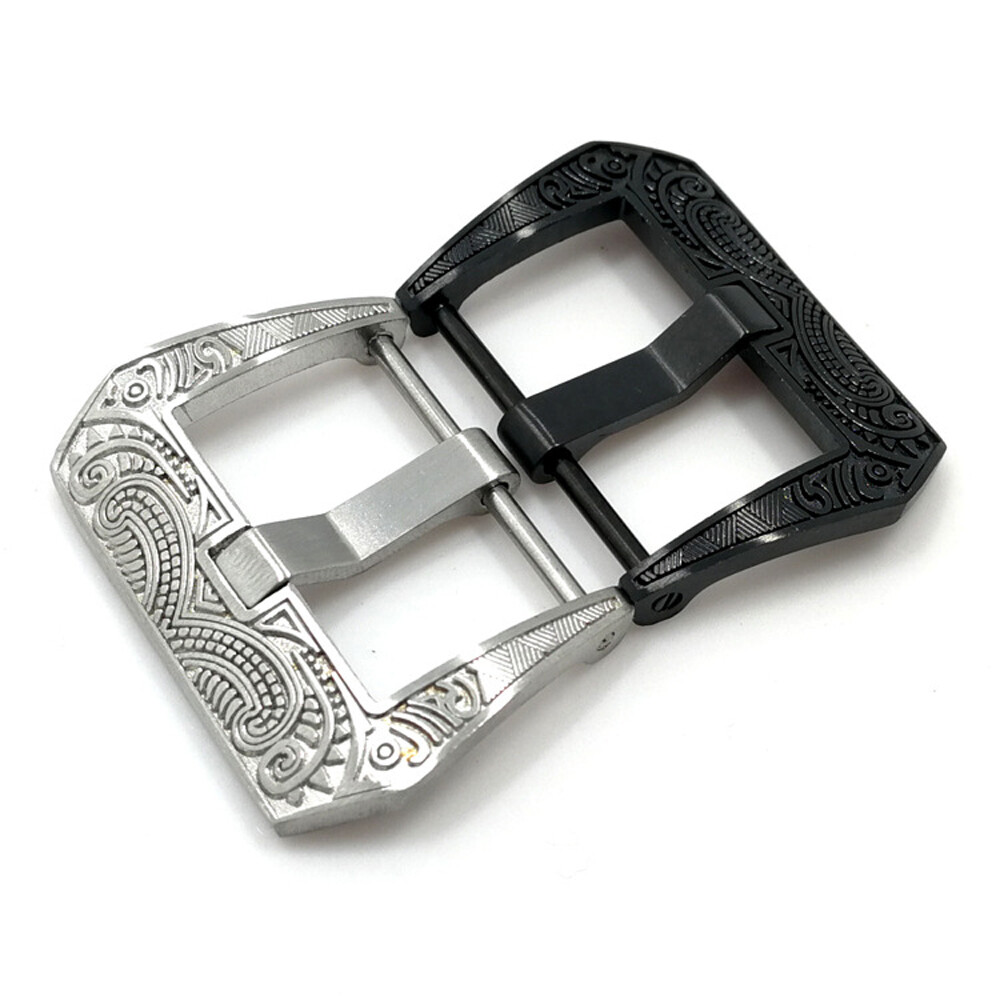 Stainless Steel Watch Pin Buckle Wristwatch Buckle Clasp Watch Parts Embossed