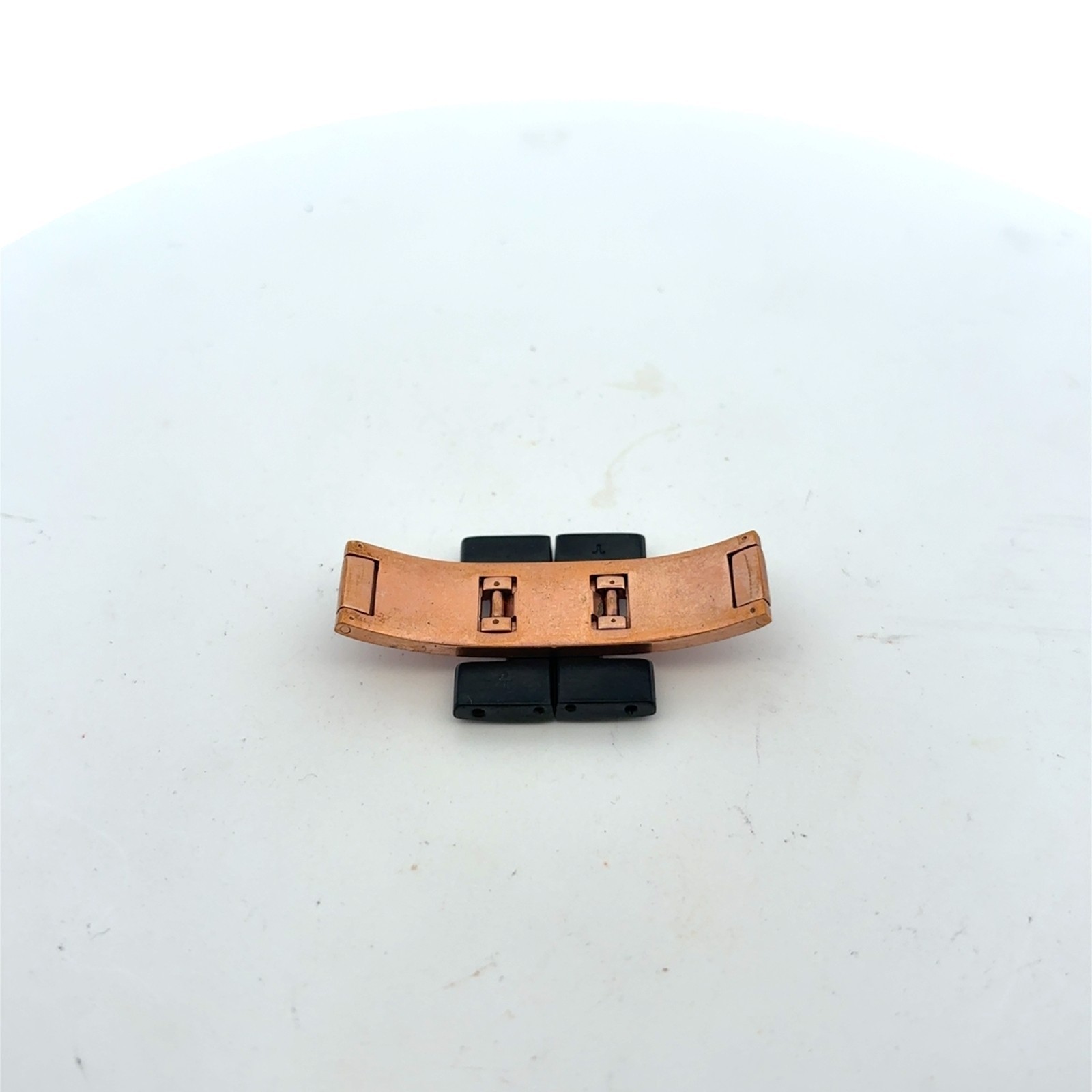 Bulova 98E102 Stainless Steel Two-Tone Rose Gold and Black Buckle Clasp
