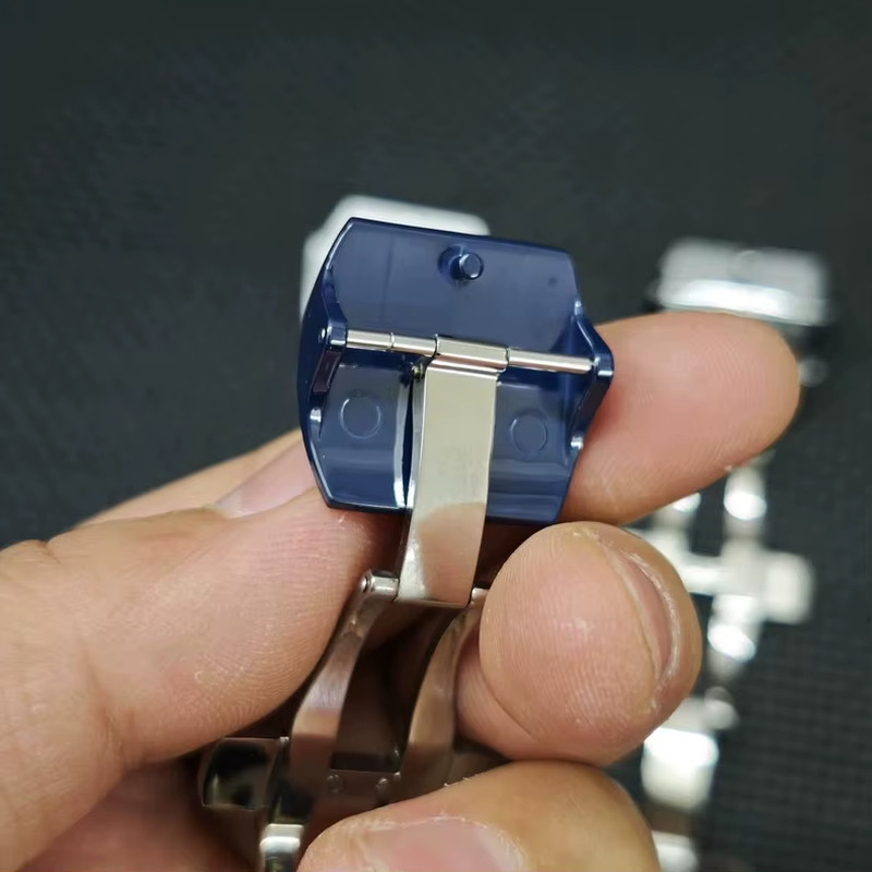 20mm SS Ceramic Watch Buckle Clasp Fits Franck Muller Watch Straps White Blue