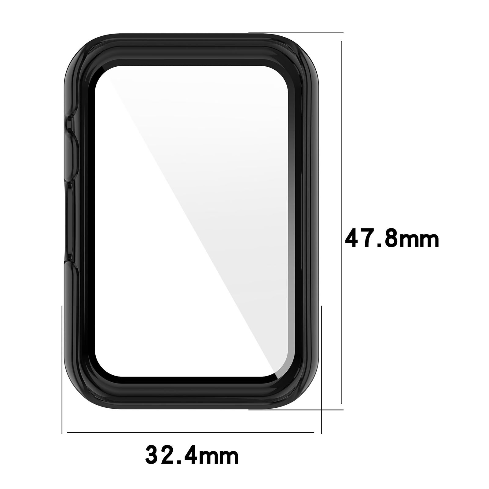 PC+Tempered Film Protective Case for Huawei Watch Fit Special Edition (B39)