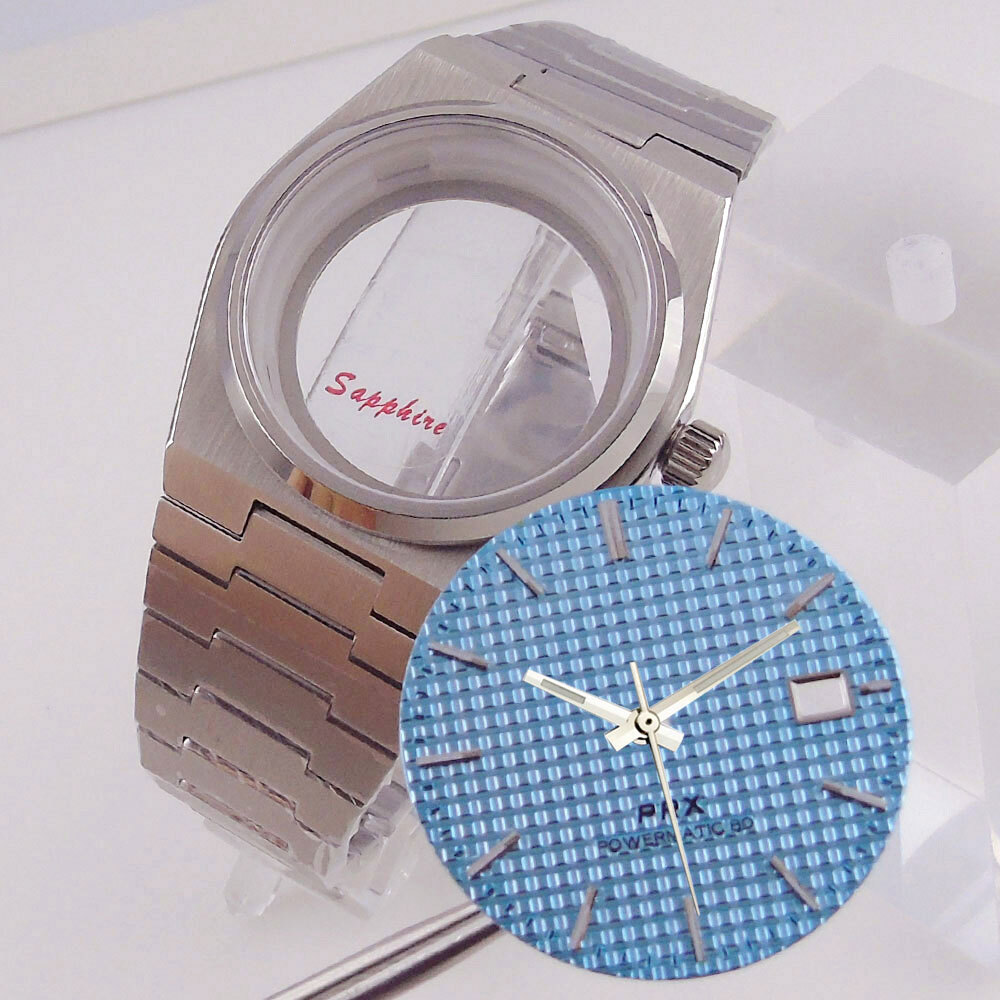40mm Steel Watch Case Sapphire For Super Player Mod Prx Case Dial Fit NH35 NH36