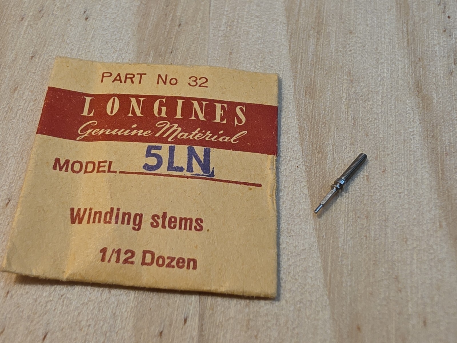 Vintage NOS Longines 5LN Wristwatch Winding Stem PN 32 Parts Spares Repairs