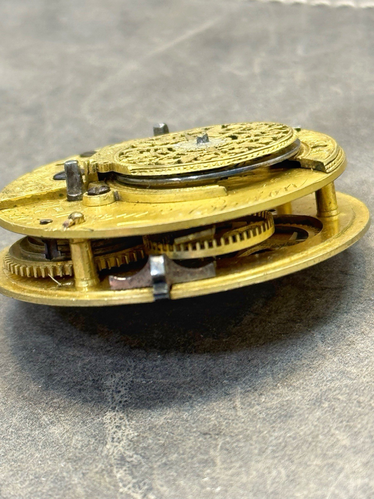 Antique William Morgan London Verge Fusee Pocket Watch Movement Repair