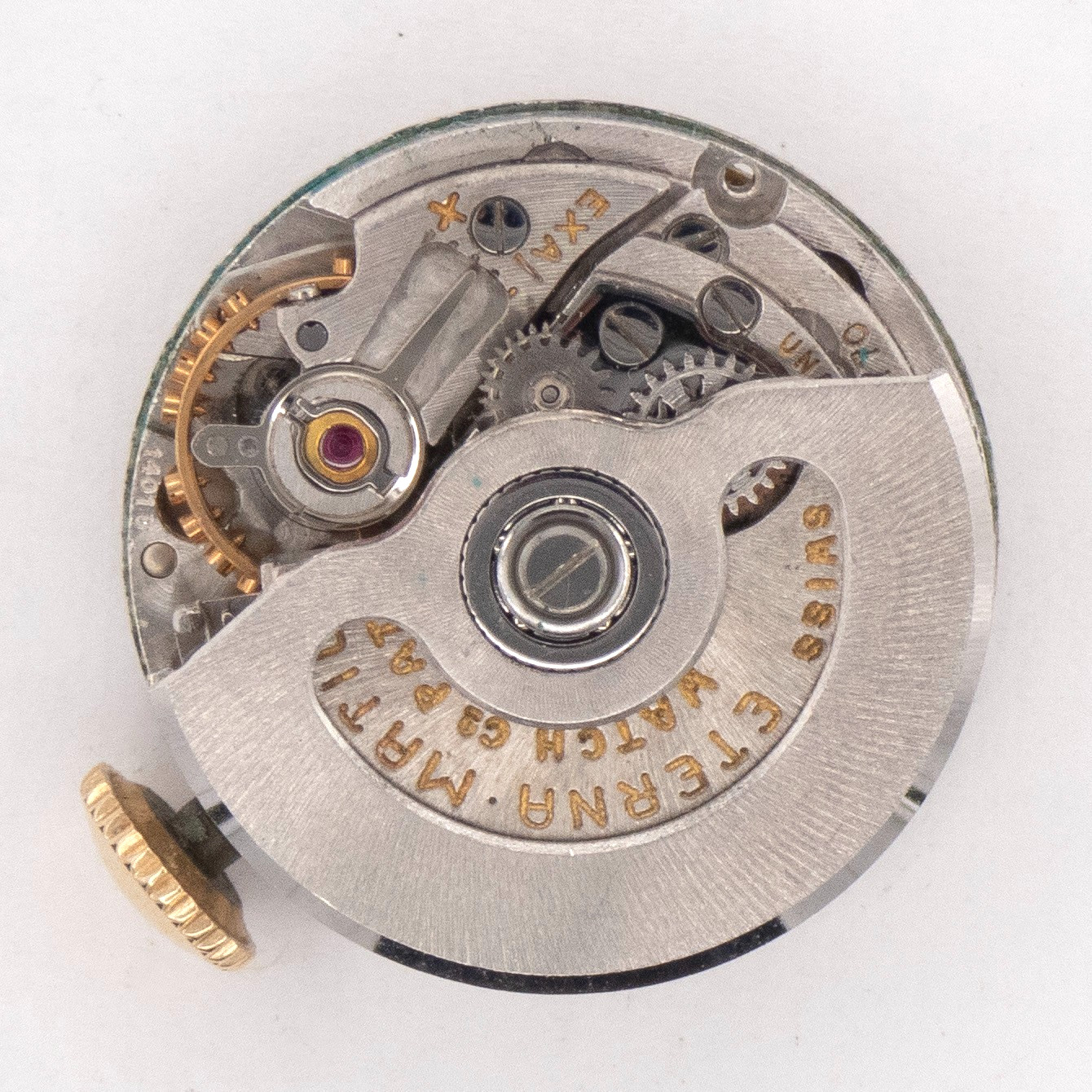 Vintage Eterna Matic 16.5 x 6.8 mm 17-Jewel Automatic Wristwatch Movement