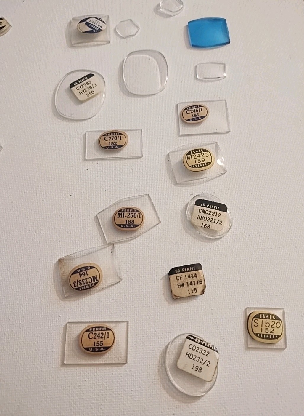 Watch Face Crystals Lot Of Forty Six Various Sizes Vintage Free Shipping