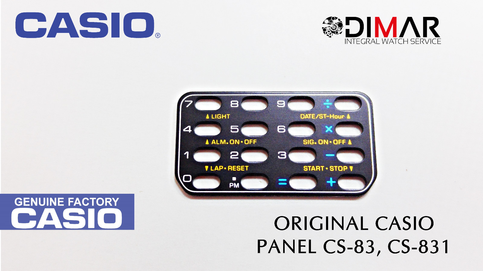 Vintage Casio Original Panel/Keyboard Cover For CASIO CS-83, CS-831
