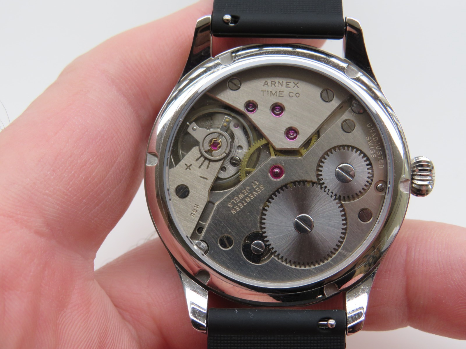 Custom made conversion men’s Arnex Pilot wristwatch Eta movement works well