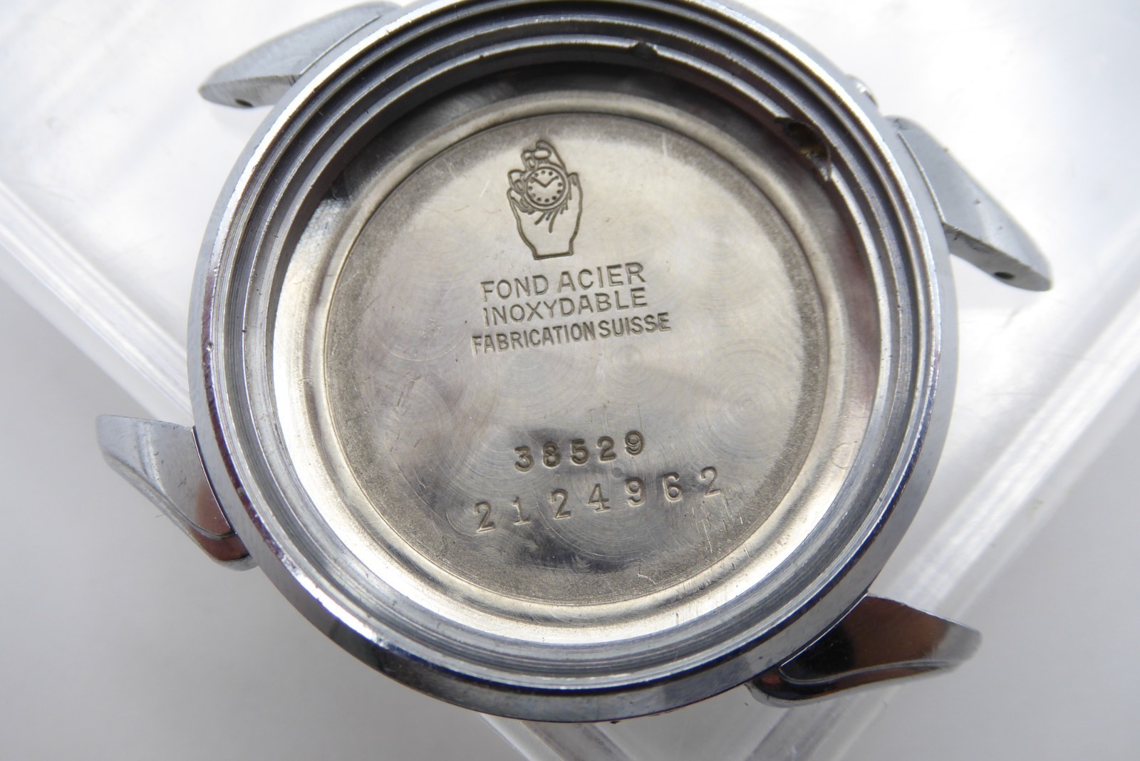 Movado vintage flame lugs case steel 33mm