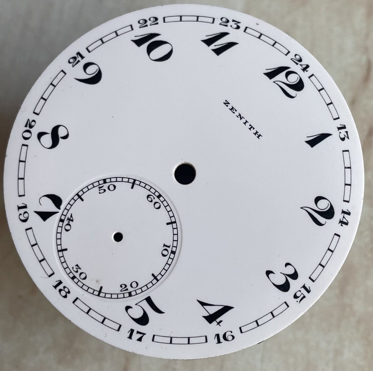Original Swiss Antique Porcelain Dial for Pocket Watch Zenith Watch-face 44mm