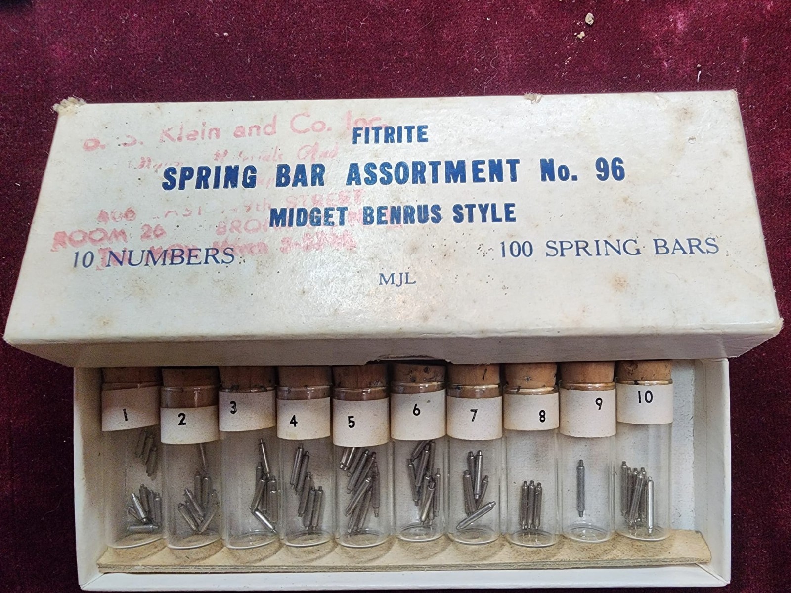 Fitrite Spring Bar Assortment No. 96 “Midget Benrus Style” – Partial / Some Vial