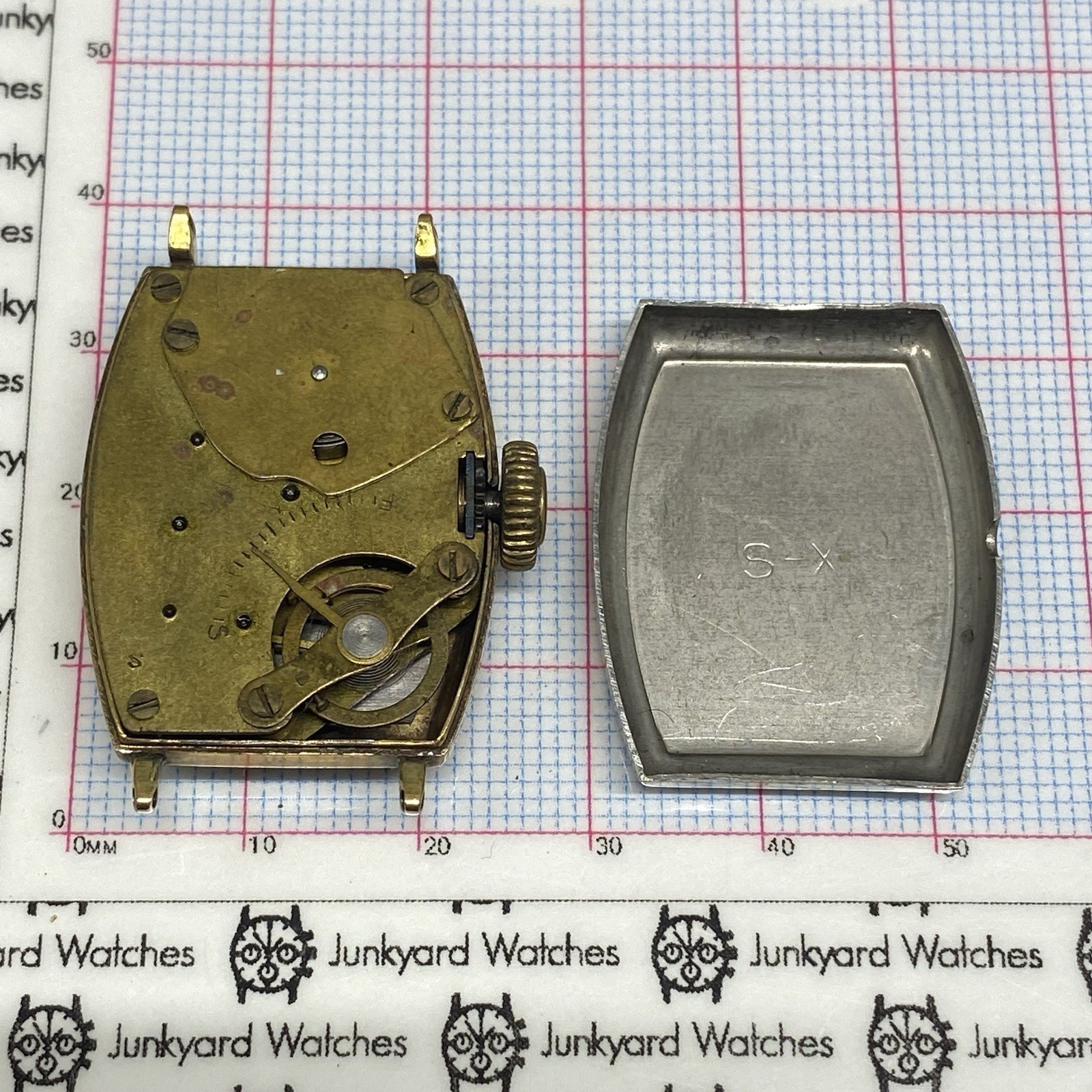 Vintage New Haven S-X Watch Movement Repair Parts Spares Deco Style Mechanical