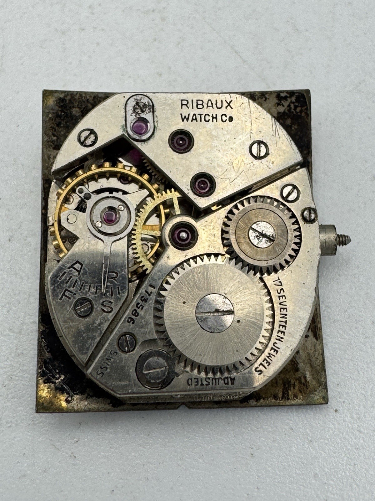Vintage Longines Cal 370 Wristwatch Movement For Parts Or Repair