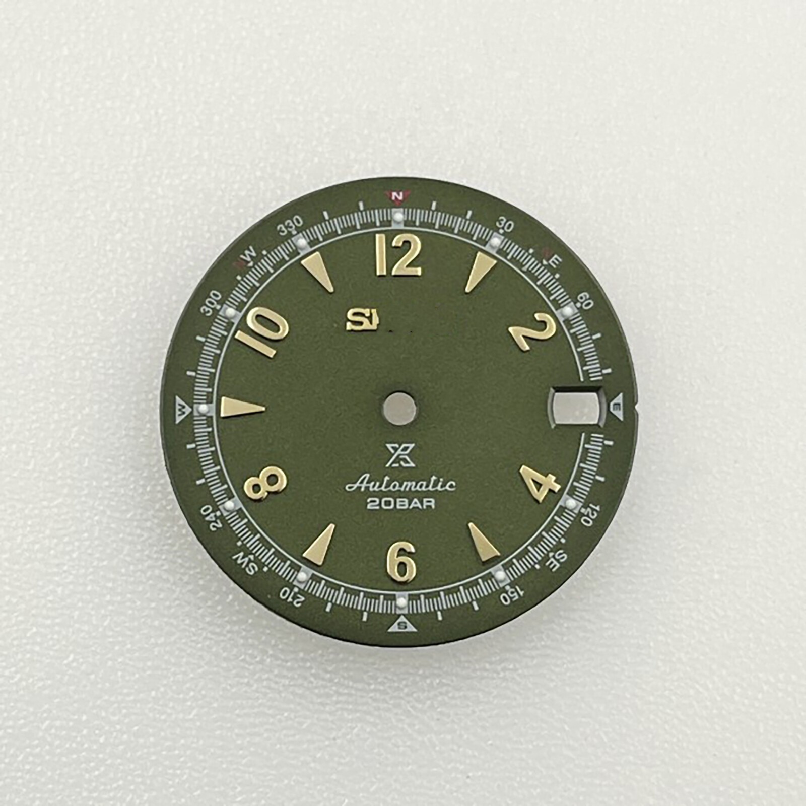 28.5MM Watch Dial Green Luminous Watch Accessories For NH35A/4R35 Movement