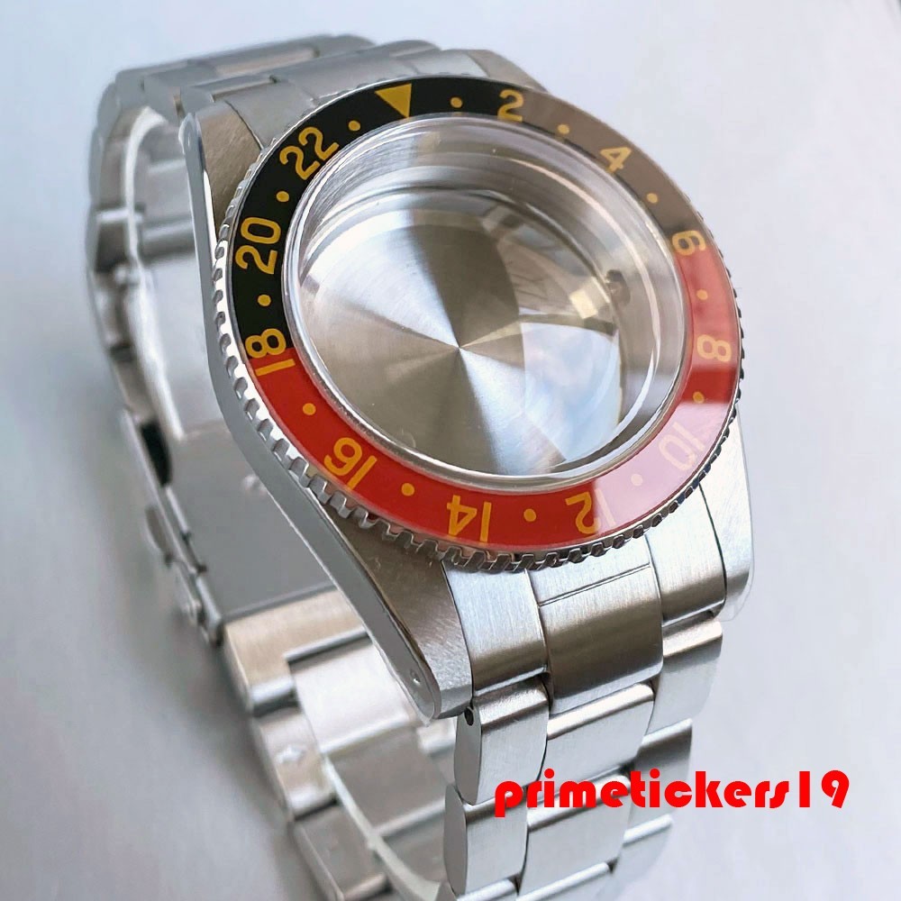 38mm Steel Watch Case+Bracelet Domed Sapphire 20ATM Fit NH34 NH35 ETA2824 PT5000