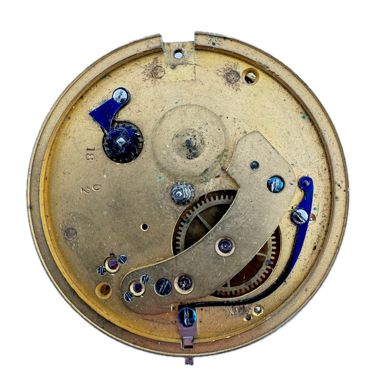 Antique 46.5mm John Graham Key Wind Fusee Pocket Watch Movement Incomplete