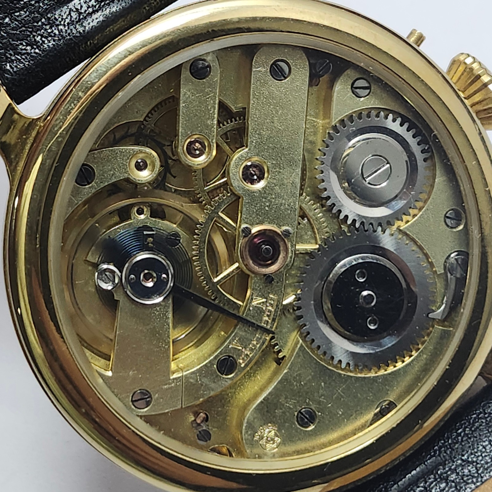 Working Marriage Wristwatch – Enamel Dial -Filigree Hands – 50mm