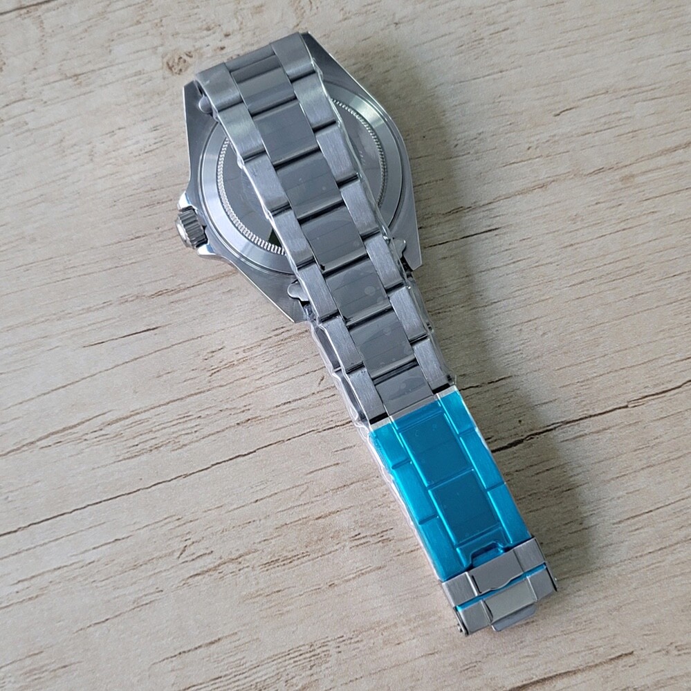 39mm Solid Stainless Steel Silver Watch Case(Date) + Bracelet NH35/36